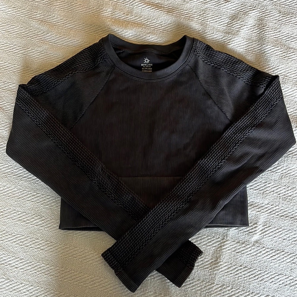 OFFLINE By Aerie Big Chill Seamless Long Sleeve T-Shirt